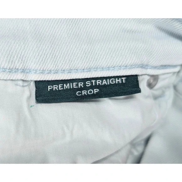 Lauren Ralph Lauren Premier Straight Crop Light Pastel Blue Jeans Women's Size 8 - Picture 5 of 7